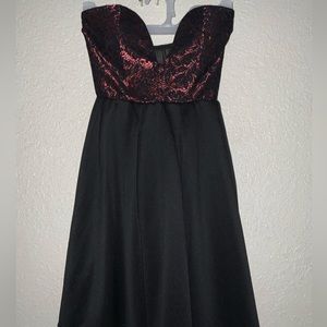 Beautiful red and black dress